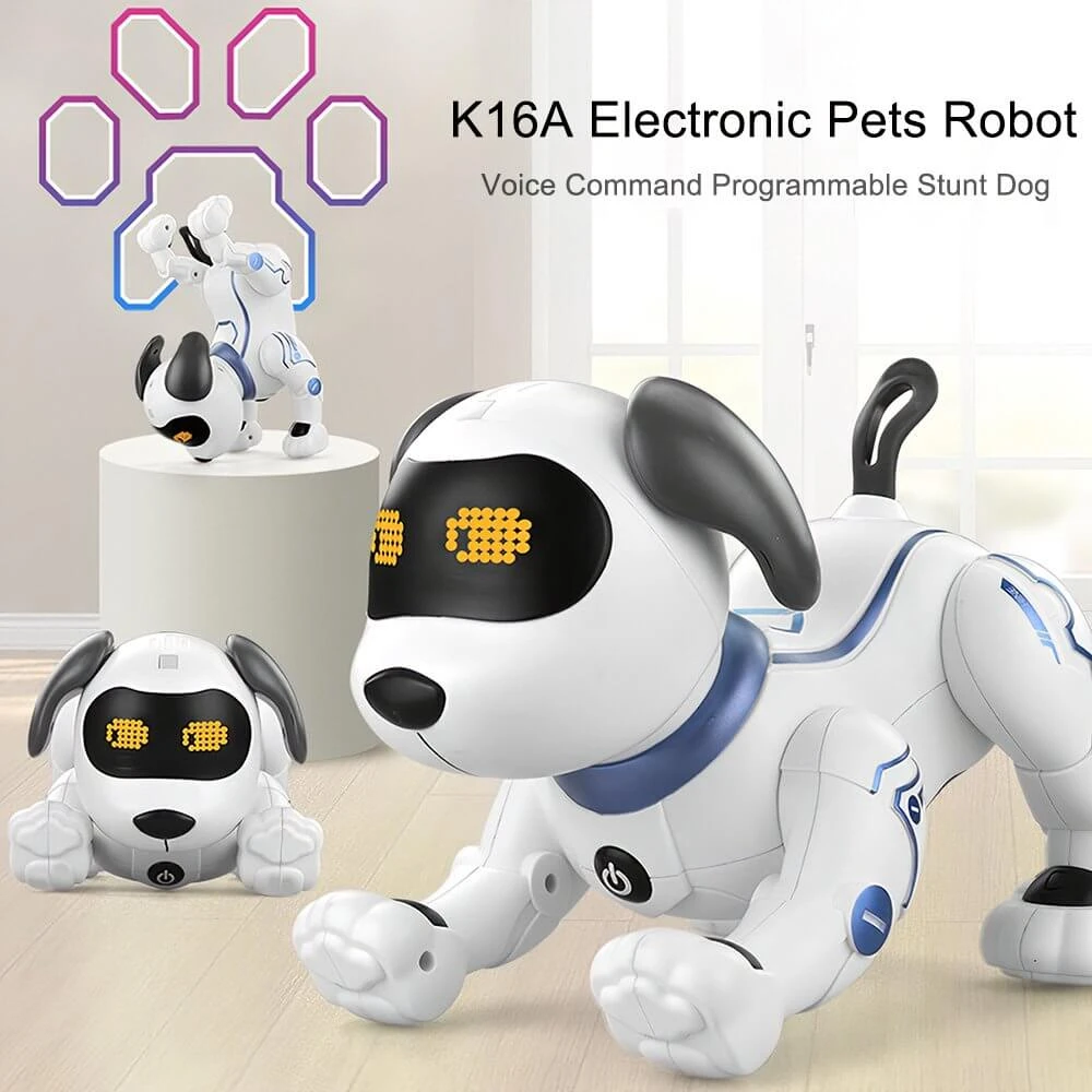 K16A Electronic Pets Remote Control Programable Robot Stunt Intelligent Dog With Sound Interactive 6 K16A Electronic Pets Remote Control Programable Robot Stunt Intelligent Dog With Sound Interactive - Image 6
