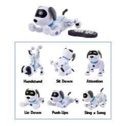 K16A Electronic Pets Remote Control Programable Robot Stunt Intelligent Dog With Sound Interactive 14 K16A Electronic Pets Remote Control Programable Robot Stunt Intelligent Dog With Sound Interactive -Children Toys Sale K16AElectronicPetsRCAnimalProgramableRobot 9