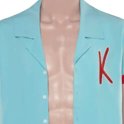 Ryan Gosling Costume Blue Shirt And Red Shorts Suit Men's Beach Vacation Outfit -Children Toys Sale Ken cosplay costume 3