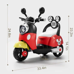 Kids 6V Electric Motorcycle 3-Wheel Stable Ride On Toys Cartoon Key Start Motorcycle -Children Toys Sale Kids 6VElectric Motorcycle 1