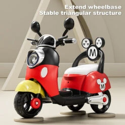 Kids 6V Electric Motorcycle 3-Wheel Stable Ride On Toys Cartoon Key Start Motorcycle -Children Toys Sale Kids 6VElectric Motorcycle 4
