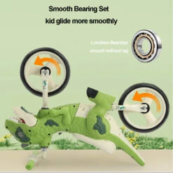 10 Inch Toddler Dinosaur Balance Bike With Adjustable Handlebars & Foot Rest | Toddler Bike | Extra Wide Wheels -Children Toys Sale Kids Balance Bike No Pedal Balance Bicycle 6