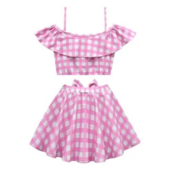 Kids Pink Swimwear Girls Beach Swimsuits Summer Poolside Top And Bottom 11 Kids Pink Swimwear Girls Beach Swimsuits Summer Poolside Top And Bottom -Children Toys Sale Kids Barbie Pink Swimsuit 1
