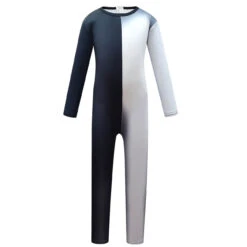 Kids Black And White Costume Halloween Jumpsuit With Cape Cosplay Outfit -Children Toys Sale Kids Cruella Costume Jumpsuit 1