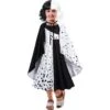 Kids Black/ White Costume Fashion Dress And Accessories Full Set For Girls Halloween Cosplay