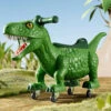 Kids Dinosaur Ride On Car Spray Ride On Toy Four Wheels Sliding Car Outdoor Indoor