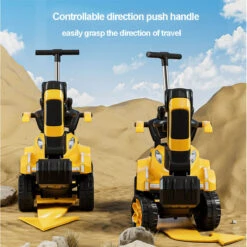 6V Kids Electric Excavator Ride-On Car Toys With Removable Push Handle & Light Music For Girls & Boys 15 6V Kids Electric Excavator Ride-On Car Toys With Removable Push Handle & Light Music For Girls & Boys -Children Toys Sale Kids Electric Excavator Ride On Car 13