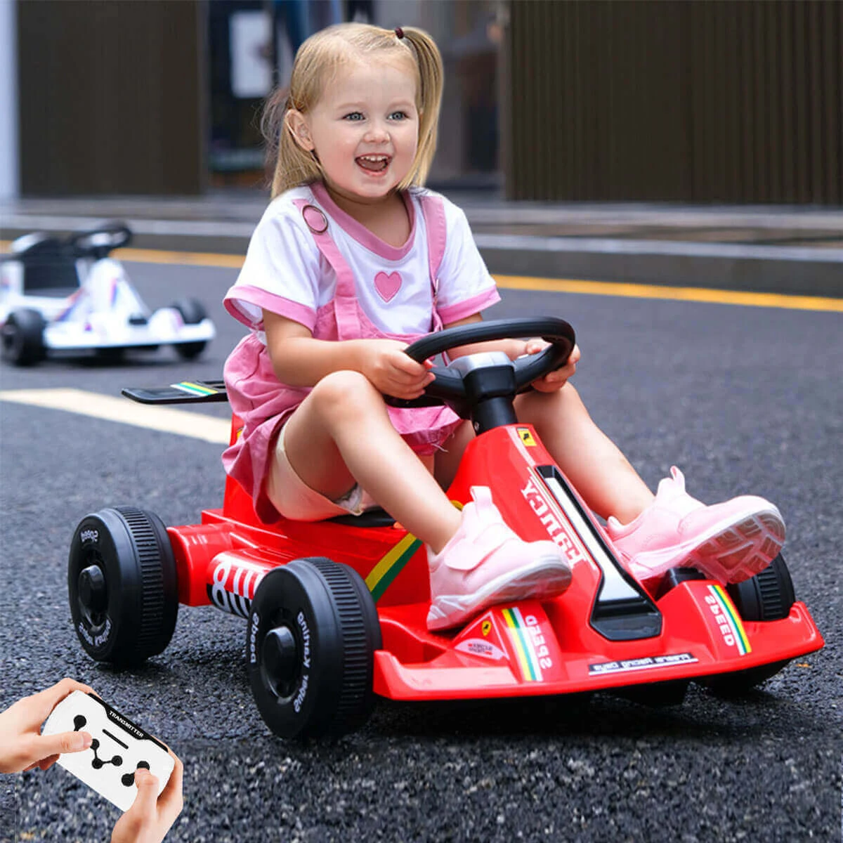 Kids Electric Go Kart With Remote 12V Battery Powered Drift Car Ride On Cars With Music & Light For Boys Girls 1 Kids Electric Go Kart With Remote 12V Battery Powered Drift Car Ride On Cars With Music & Light For Boys Girls