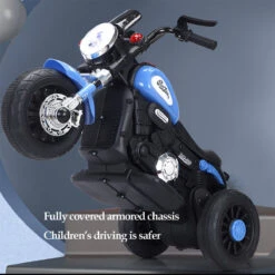 Kids Electric Motorcycle With Remote 3 Wheels Car Dual Drive With Music & Light For Boys & Girls -Children Toys Sale Kids Electric Motorcycle with Remote 4