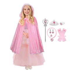 Girls Glinda Dress The Good Witch Pink Glinda Outfit Wicked Cosplay Costume 4-12 Years Old -Children Toys Sale Kids Glinda Dress Wicked Cosplay Costume Sets