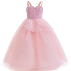 Girls Glinda Dress The Good Witch Pink Glinda Outfit Wicked Cosplay Costume 4-12 Years Old -Children Toys Sale Kids Glinda Dress Wicked Cosplay Costume 1