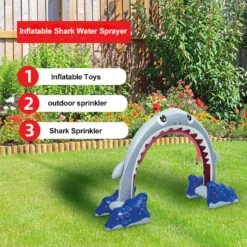 Kids Inflatable Shark Sprinkler Summer Water Sprinkler Outdoor Inflatable Toy -Children Toys Sale Kids Inflatable Shark Sprinkler 5