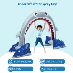 Kids Inflatable Shark Sprinkler Summer Water Sprinkler Outdoor Inflatable Toy -Children Toys Sale Kids Inflatable Shark Sprinkler 8