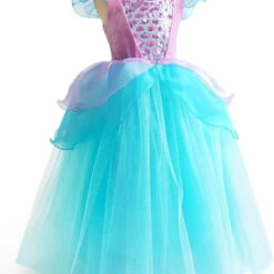 Girls Mermaid Princess Dress With Shiny Sequin Birthday Party Holiday Dress Up Costume -Children Toys Sale Kids Little Mermaid Princess Dress 1