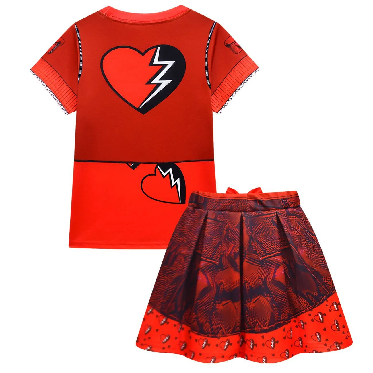 Kids Princess Red Costume T-shirt Shirts And Bag The Rise Of RED Halloween Cosplay Outfit 5 Kids Princess Red Costume T-shirt Shirts And Bag The Rise Of RED Halloween Cosplay Outfit - Image 5