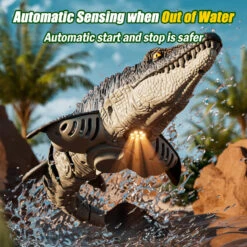 Kids RC Boat 2.4G Remote Control Mosasaur Waterproof Electric Summer Water Toy -Children Toys Sale Kids RC Boat Remote Control Mosasaur 5