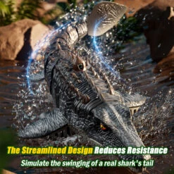 Kids RC Boat 2.4G Remote Control Mosasaur Waterproof Electric Summer Water Toy -Children Toys Sale Kids RC Boat Remote Control Mosasaur 6