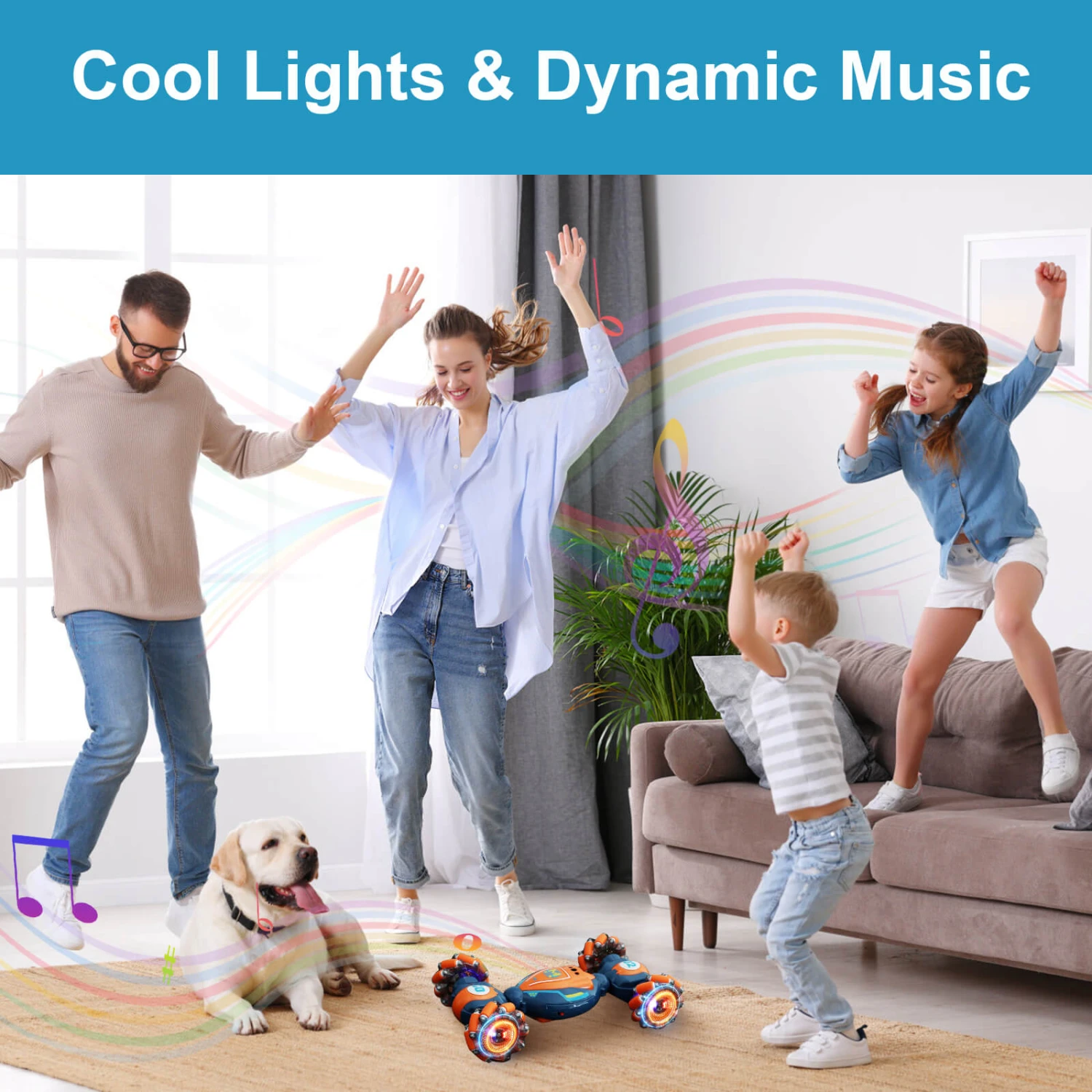 Kids Remote Control Stunt Car 360° Twist Climbing Car 3 Control Methods With Light Music 5 Kids Remote Control Stunt Car 360° Twist Climbing Car 3 Control Methods With Light Music - Image 5