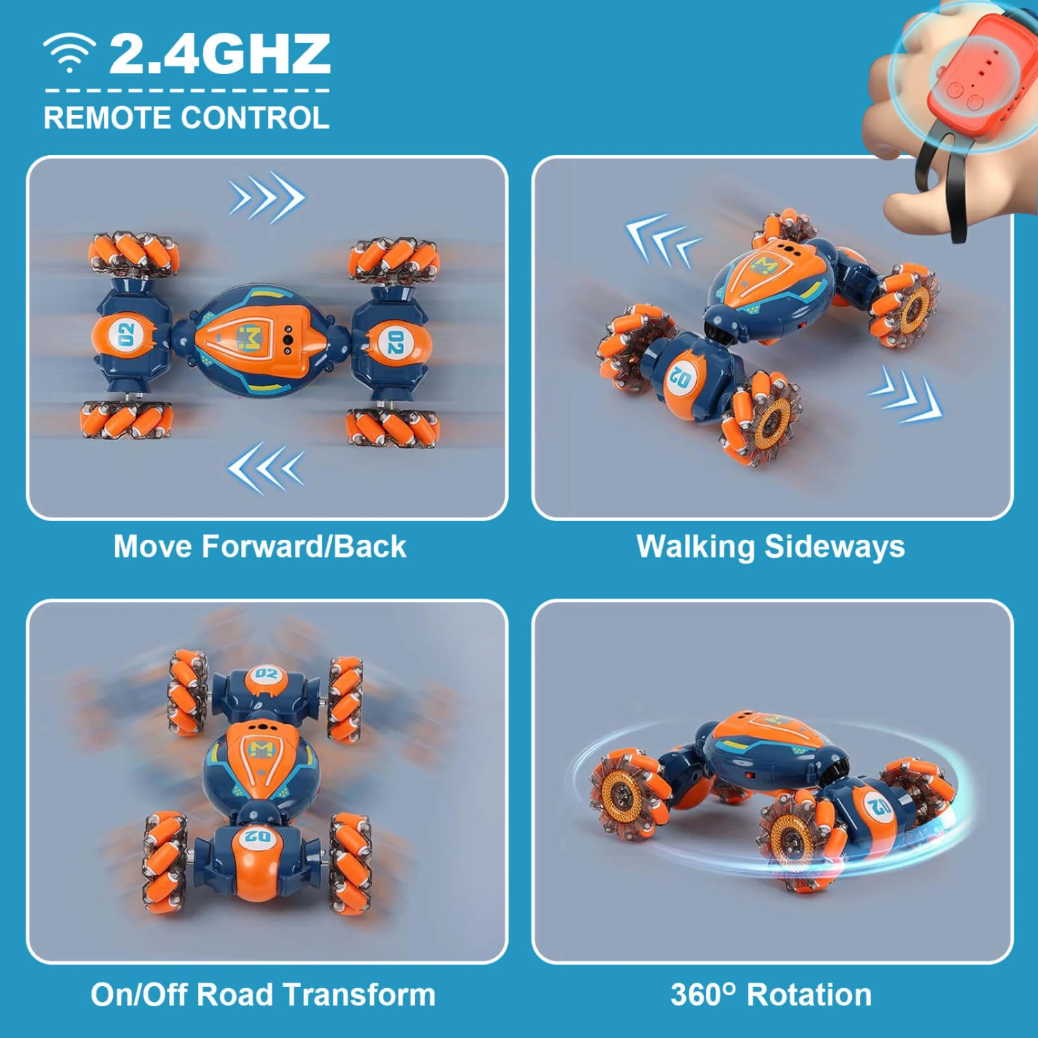 Kids Remote Control Stunt Car 360° Twist Climbing Car 3 Control Methods With Light Music 2 Kids Remote Control Stunt Car 360° Twist Climbing Car 3 Control Methods With Light Music - Image 2