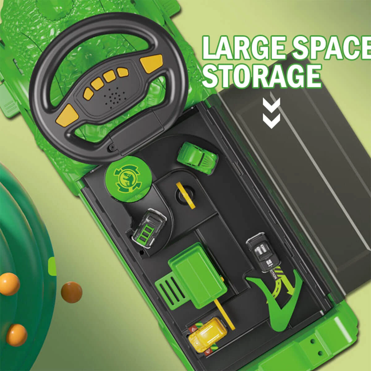 Kids Ride On Dinosaur Car Transformable Parking Lot With Music Story For Girls & Boys 9 Kids Ride On Dinosaur Car Transformable Parking Lot With Music Story For Girls & Boys - Image 9