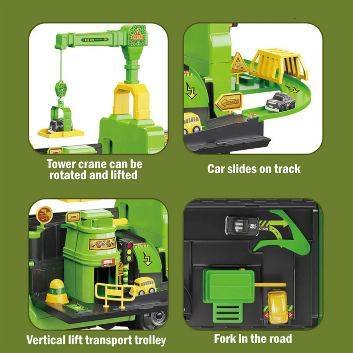 Kids Ride On Dinosaur Car Transformable Parking Lot With Music Story For Girls & Boys 6 Kids Ride On Dinosaur Car Transformable Parking Lot With Music Story For Girls & Boys - Image 6