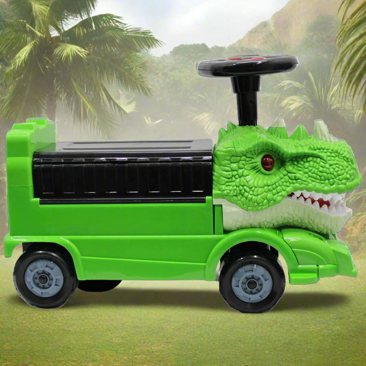 Kids Ride On Dinosaur Car Transformable Parking Lot With Music Story For Girls & Boys 4 Kids Ride On Dinosaur Car Transformable Parking Lot With Music Story For Girls & Boys - Image 4