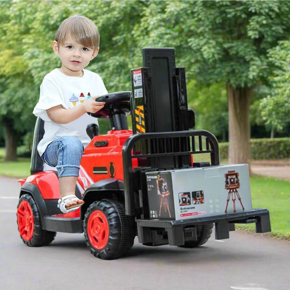 6V Kids Ride On Forklift Car Electric Fork Truck With Liftable Fork And Pallet For Boys Girls 2 6V Kids Ride On Forklift Car Electric Fork Truck With Liftable Fork And Pallet For Boys Girls - Image 2