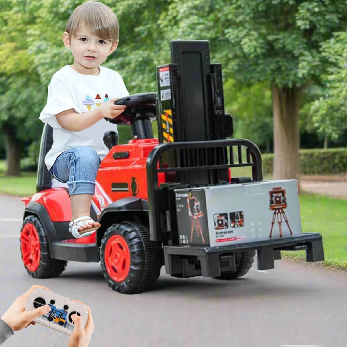 6V Kids Ride On Forklift Car Electric Fork Truck With Liftable Fork And Pallet For Boys Girls 4 6V Kids Ride On Forklift Car Electric Fork Truck With Liftable Fork And Pallet For Boys Girls - Image 4