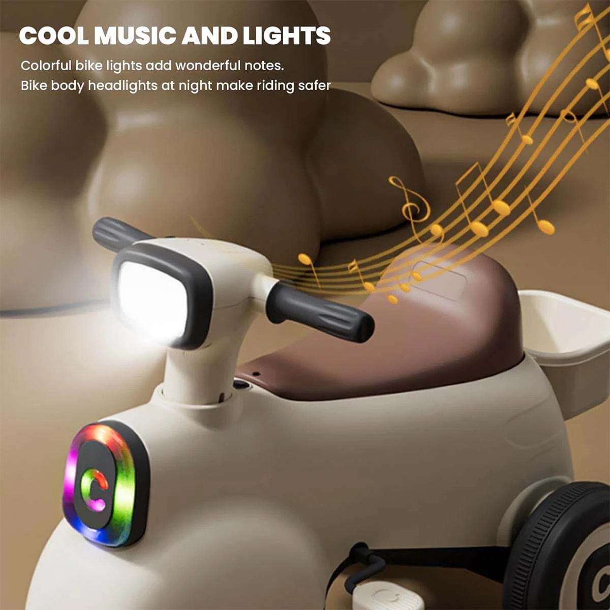 6V Kids Ride On Motorcycle 3-in-1 Electric Motorcycle With Push Handle Battery Powered Ride On Car 8 6V Kids Ride On Motorcycle 3-in-1 Electric Motorcycle With Push Handle Battery Powered Ride On Car - Image 8