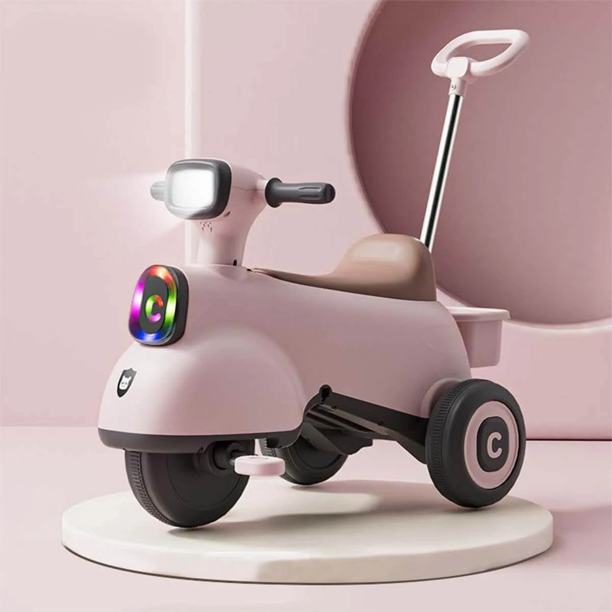 6V Kids Ride On Motorcycle 3-in-1 Electric Motorcycle With Push Handle Battery Powered Ride On Car 11 6V Kids Ride On Motorcycle 3-in-1 Electric Motorcycle With Push Handle Battery Powered Ride On Car - Image 11