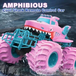 Kids Shark RC Amphibious Car Off-road Vehicle 4WD Climbing Monster Car Waterproof 12 Kids Shark RC Amphibious Car Off-road Vehicle 4WD Climbing Monster Car Waterproof -Children Toys Sale Kids Shark RC Amphibious Car 5