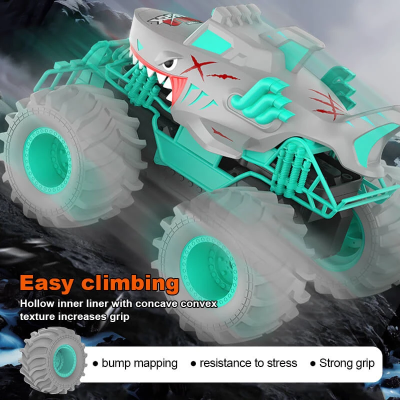 Kids Shark RC Amphibious Car Off-road Vehicle 4WD Climbing Monster Car Waterproof 9 Kids Shark RC Amphibious Car Off-road Vehicle 4WD Climbing Monster Car Waterproof - Image 9