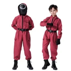 Kids Guard Costume Game Cosplay Soldier Overal And Mask 18 Kids Guard Costume Game Cosplay Soldier Overal And Mask -Children Toys Sale Kids Squid Game Guard Costume 7