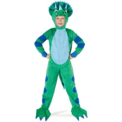 Child Triceratops Costumes Kids Dinosaur Jumpsuit Helmet Suit Halloween Costume For Boys Girls 3-12Y -Children Toys Sale Kids Triceratops dinosaur Costumes 2