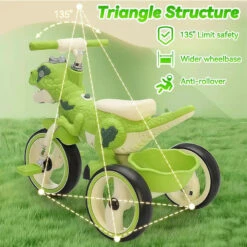 Toddler Tricycle Beginners Dinosaur Ride-on Toy With Adjustable Handlebars & Dino Sounds 20 Toddler Tricycle Beginners Dinosaur Ride-on Toy With Adjustable Handlebars & Dino Sounds -Children Toys Sale Kids Tricycle 3 Wheel Ride On Car 1