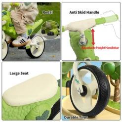 10 Inch Toddler Dinosaur Balance Bike With Adjustable Handlebars & Foot Rest | Toddler Bike | Extra Wide Wheels -Children Toys Sale Kids Tricycle 3 Wheel Ride OnCar 3 1c16b543 9251 40fb a9e4 3e46af44763e 1
