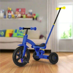 Stroller Bike 4 In 1 Tricycle With Detachable Push Bar Toddler Balance Bike Ride On Toys -Children Toys Sale Kids Tricycle 3