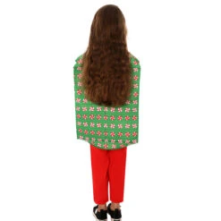 Kids Christmas Present Costume Boys Girls Gift Box Tops And Jumpsuit 2pcs Suit For Xmas Party -Children Toys Sale Kids present costume 1