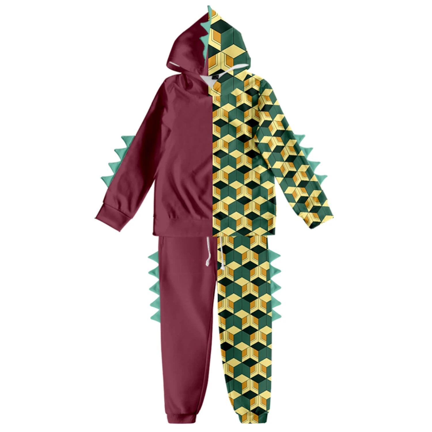 Kids Dinosaur Hoodie And Pants Demon Tanjiro Zenitsu Nezuko Shinobu Giyu Cosplay Suits 18 Kids Dinosaur Hoodie And Pants Demon Tanjiro Zenitsu Nezuko Shinobu Giyu Cosplay Suits - Image 18