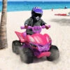Kids 6V Electric Ride-On ATV Quad Car With Music LED Lights And Spray Device