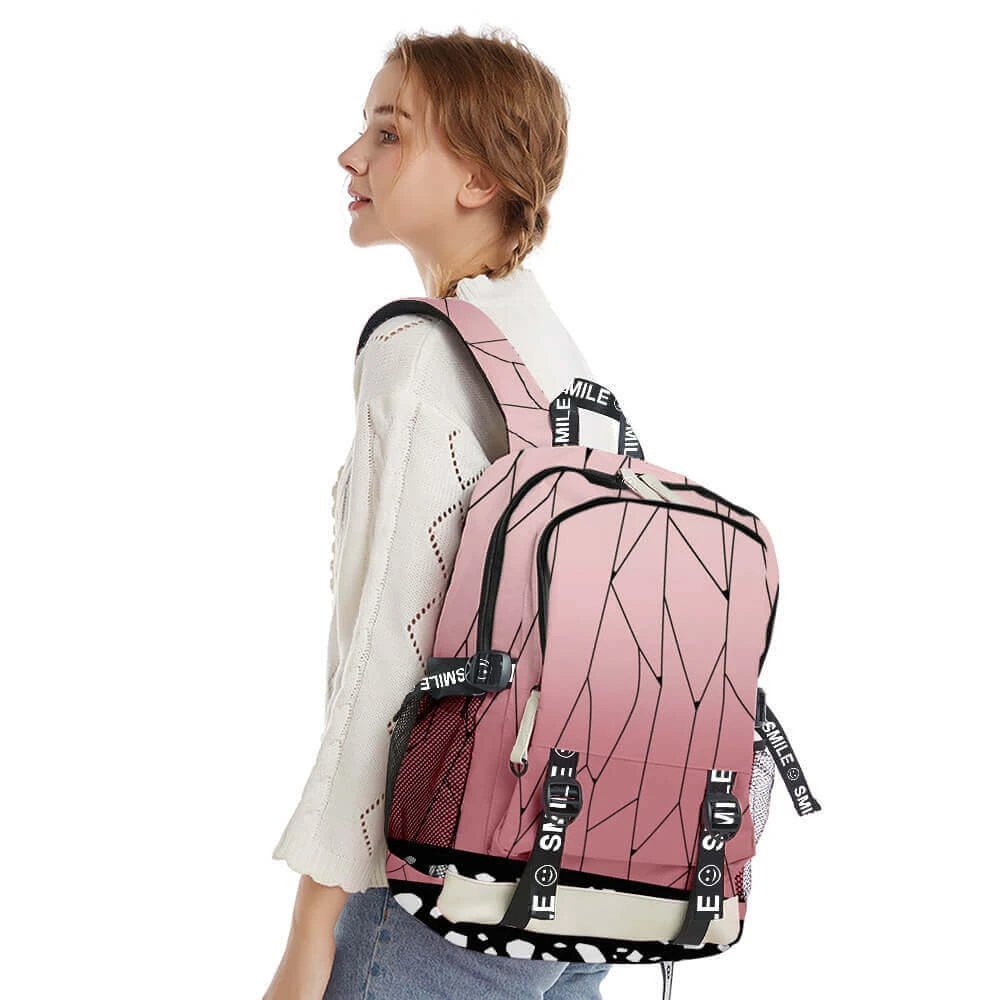 Tanjiro Zenitsu Giyu Backpack Teens And Adults Schoolbag Daypacks Fashion Travel Rucksack For Students 9 Tanjiro Zenitsu Giyu Backpack Teens And Adults Schoolbag Daypacks Fashion Travel Rucksack For Students - Image 9