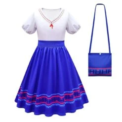 Kids Luisa Cosplay Dress Super-Jacked Strength Hero Madrigal Costume With Bag -Children Toys Sale Luisa Dress Luisa Madrigal Costume 2