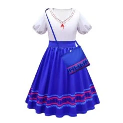 Kids Luisa Cosplay Dress Super-Jacked Strength Hero Madrigal Costume With Bag -Children Toys Sale Luisa Dress Luisa Madrigal Costume 7