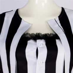 Women‘s Betelgeuse Costume Lydia Deetz Black And White Striped Suit For Halloween Carnival 12 Women‘s Betelgeuse Costume Lydia Deetz Black And White Striped Suit For Halloween Carnival -Children Toys Sale Lydia Deetz Dress 12