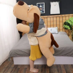 52" Giant Size Soft Lying Dog Plush Toys Stuffed Animal Sleep Cushion Pillow Dolls -Children Toys Sale Lying dog plush toy 2