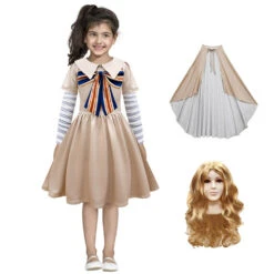 Girls Robot Doll Dress Horror Movie Costume For Kids Halloween AI Doll Cosplay Outfit Wig Full Set -Children Toys Sale M3GAN DRESS cosplay costume 6