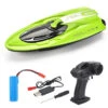 2.4G Remote Control Boat Twin Turbojet Speedboat Waterproof Racing Boat With Light For Kids