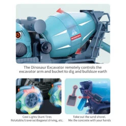 2.4G Dino Remote Control Car 9CH RC Engineering Vehicle Excavator Crane Dump Truck Mixer Truck Toy 18 2.4G Dino Remote Control Car 9CH RC Engineering Vehicle Excavator Crane Dump Truck Mixer Truck Toy -Children Toys Sale Main 06 3fb65384 f280 4571 a8ce fb12e0f4c0f0