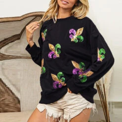 Mardigra Costume Women 2024 Carnival Outfit 40 Days Before Easter Sweatshirt For Masquerade Party -Children Toys Sale Mardi Gras Costume 2