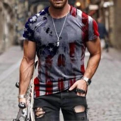 Adult 4th Of July Shirt American Flag Casual Patriotic Tee With Plus Size For Men 11 Adult 4th Of July Shirt American Flag Casual Patriotic Tee With Plus Size For Men -Children Toys Sale Men independence day t shirt 7
